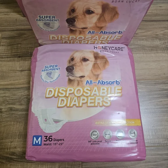 2 Packs HoneyCare All-Absorb Disposable Diapers for female dogs - Picture 6 of 7